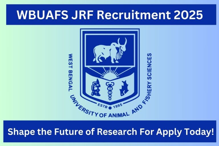 WBUAFS JRF Recruitment 2025