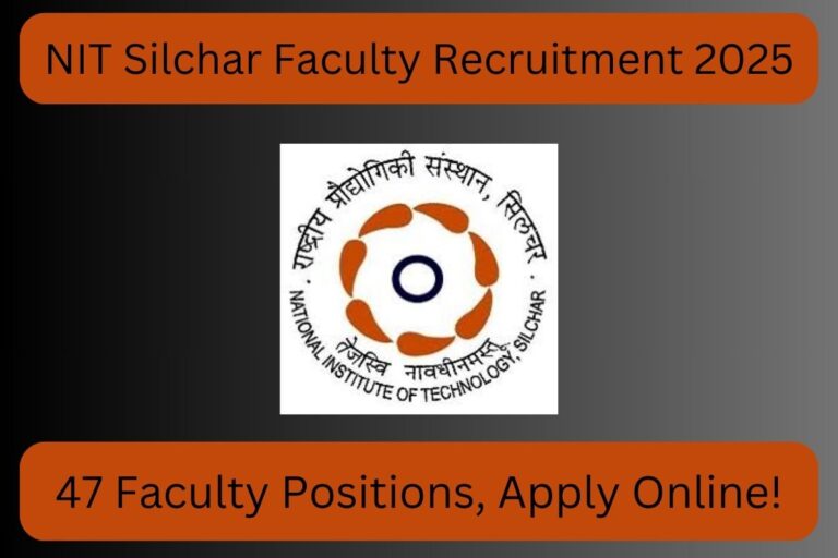 NIT Silchar Faculty Recruitment 2025