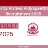 Amrita Vishwa Vidyapeetham Recruitment 2025