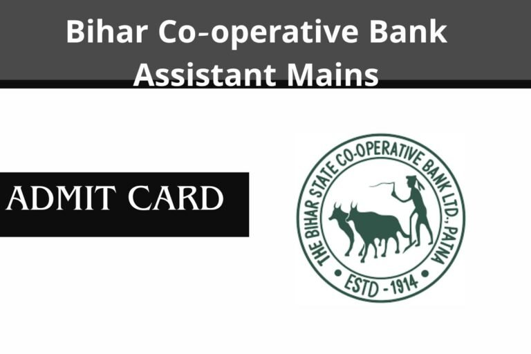 Bihar Co-operative Bank Assistant Mains
