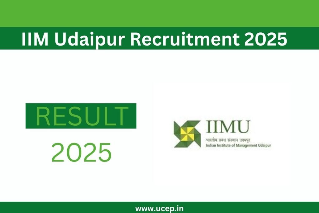 IIM Udaipur Recruitment 2025