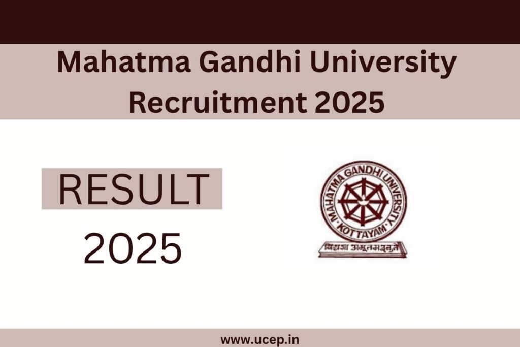 Mahatma Gandhi University Recruitment 2025