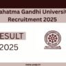 Mahatma Gandhi University Recruitment 2025