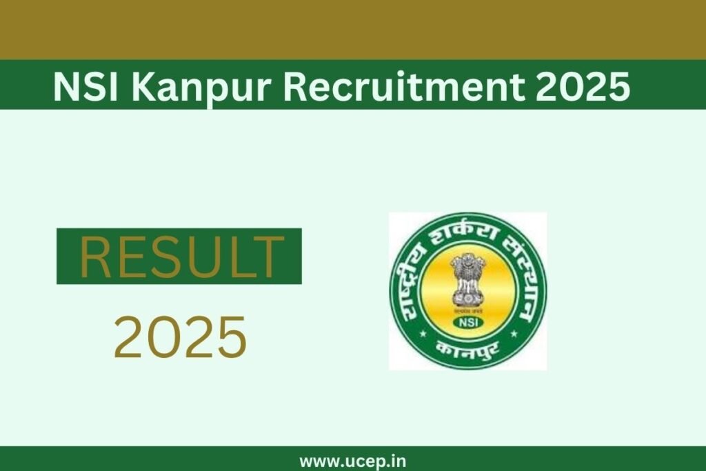 NSI Kanpur Recruitment 2025